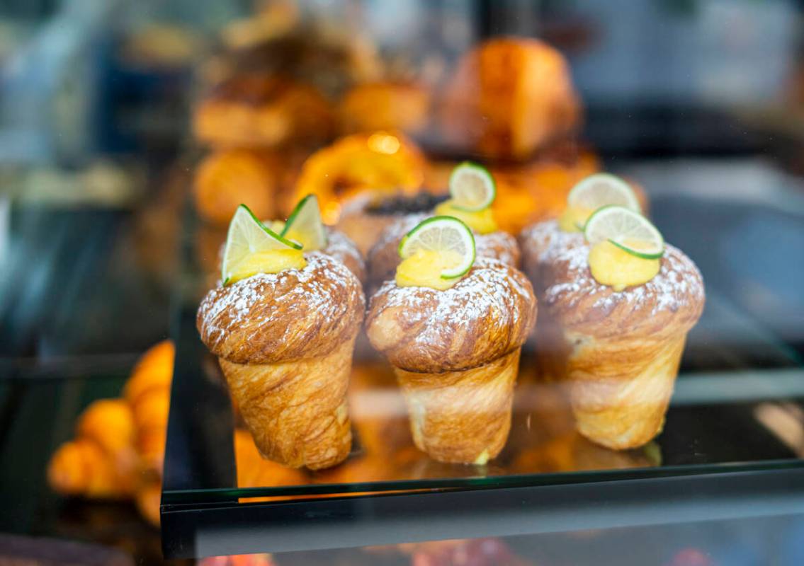 Pastries on display at David Robins’ new restaurant, 1228 Main, in the Arts District on ...