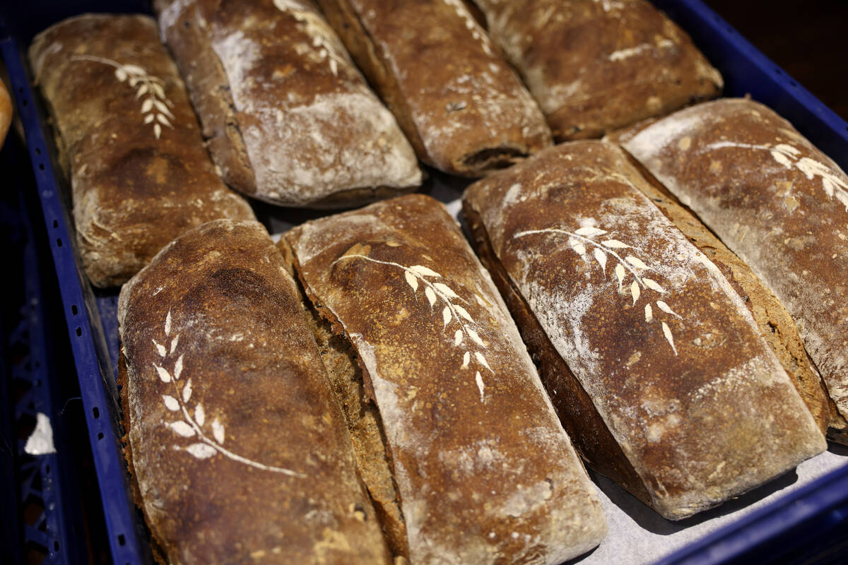 Artisan bread is shown at 1228 Main, a new restaurant by David Robins in the Arts District in L ...