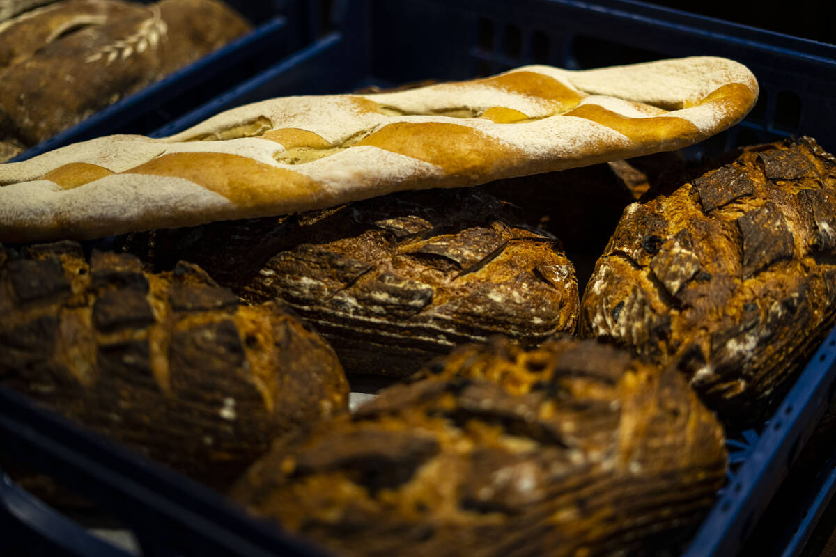 An assortment of artisan bread at David Robins’ new restaurant, 1228 Main, in the Arts D ...