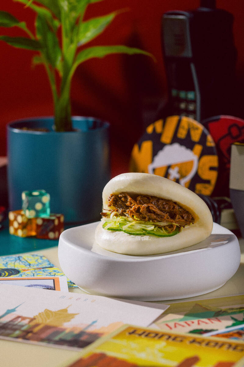 Bao stuffed with braised short rib from Min's Test Kitchen, a pop-up created by chef Min Kim of ...