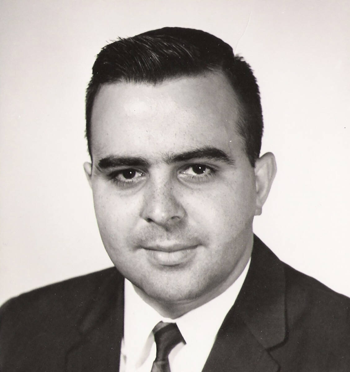 Dick Borghi, a retired longtime production manager at the Las Vegas Review-Journal, is seen in ...