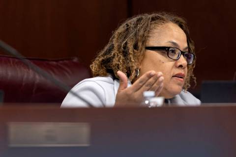 Sen. Dina Neal, D-North Las Vegas, seen in February 2023 in Carson City. (Ellen Schmidt/Las Veg ...