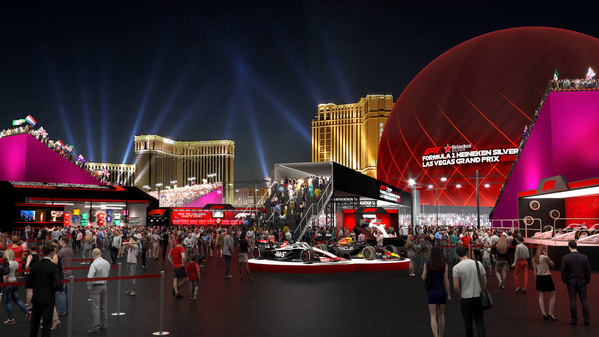 The T-Mobile Zone at Sphere is adjacent to Turn 5G, set with the backdrop of The MSG Sphere. Th ...
