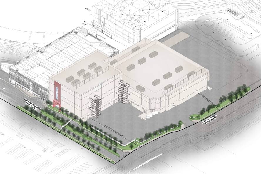 A rendering of Resorts World's convention center. (Marnell Architecture)