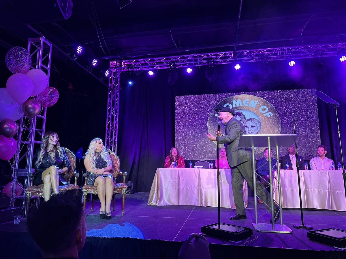 Comic John Bizarre is shown at the birthday party and roast for Angela Stabile and Tiffany Mond ...