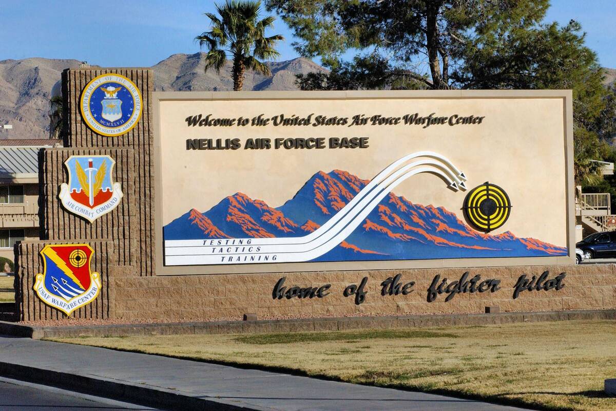 Nellis Air Force Base sign (Facebook/Nellis Air Force Base)