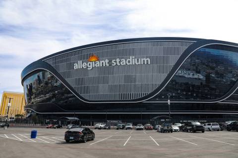 Allegiant Stadium in Las Vegas, Monday, March 6, 2023. (Rachel Aston/Las Vegas Review-Journal) ...