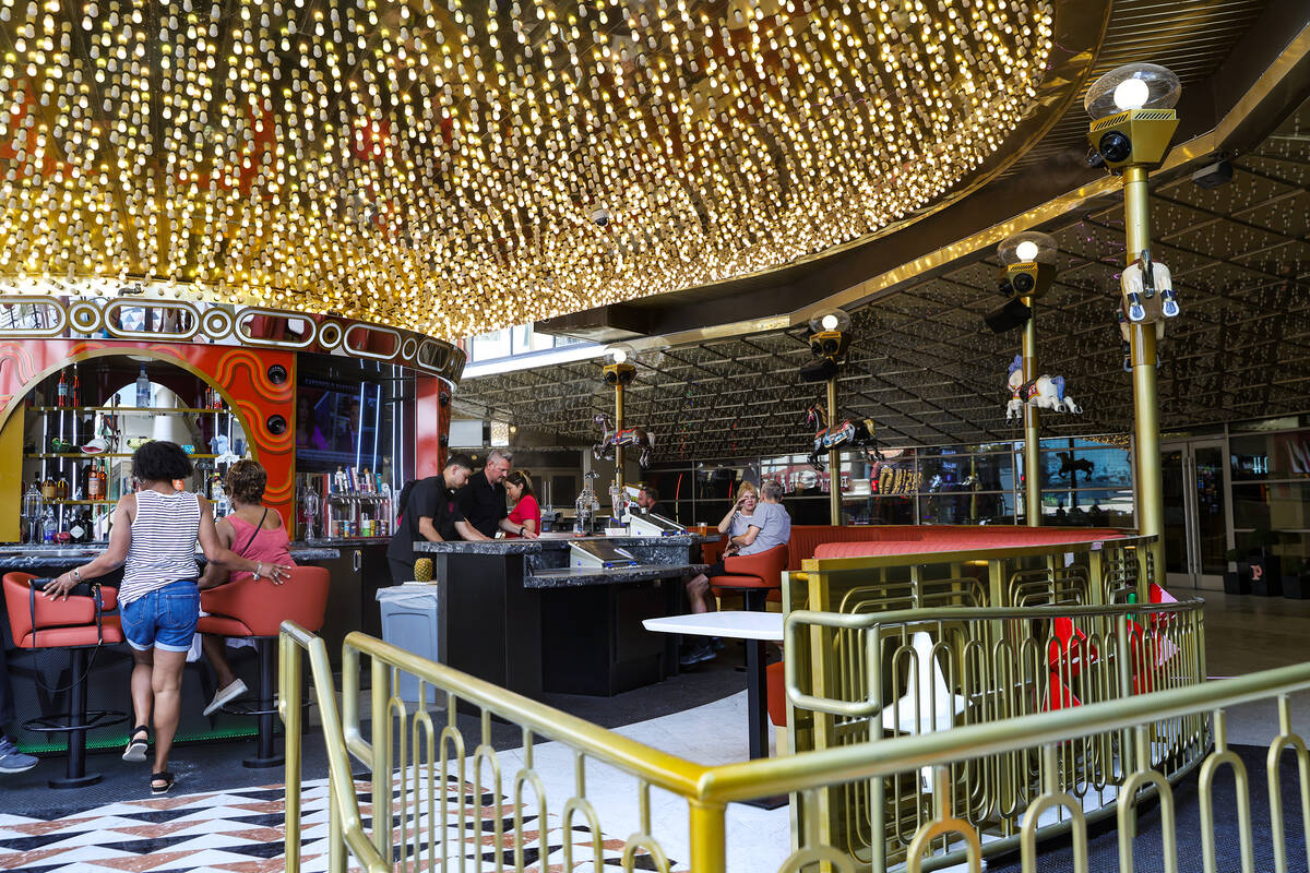 The Carousel Bar is almost finished as part of a facade renovation at the Plaza hotel-casino in ...