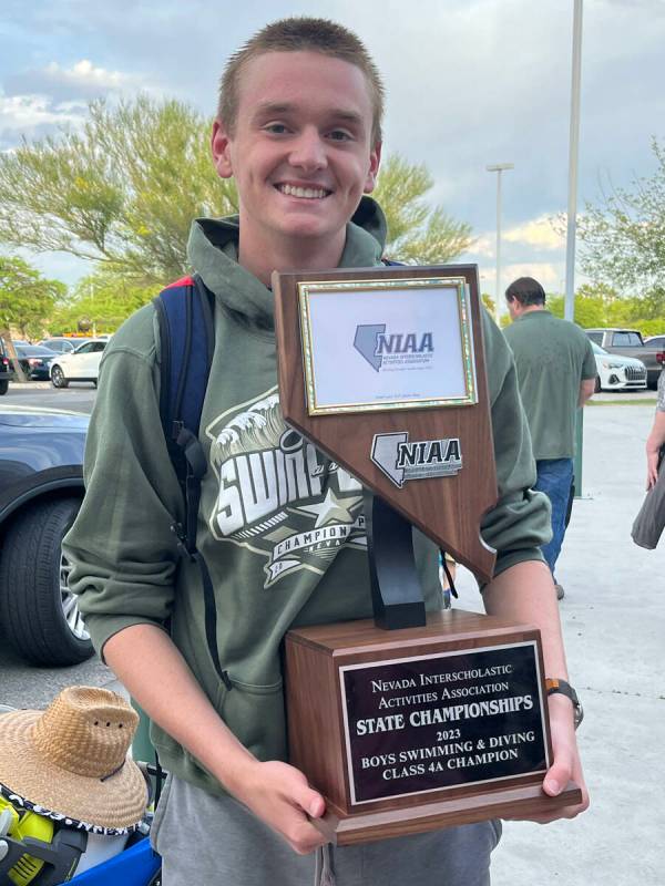 Liberty's Nathaniel Stewart is a member of the Nevada Preps All-Southern Nevada boys swimming a ...