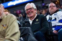 Golden Knights owner Bill Foley watches the action as Army plays Providence during a Fortress I ...