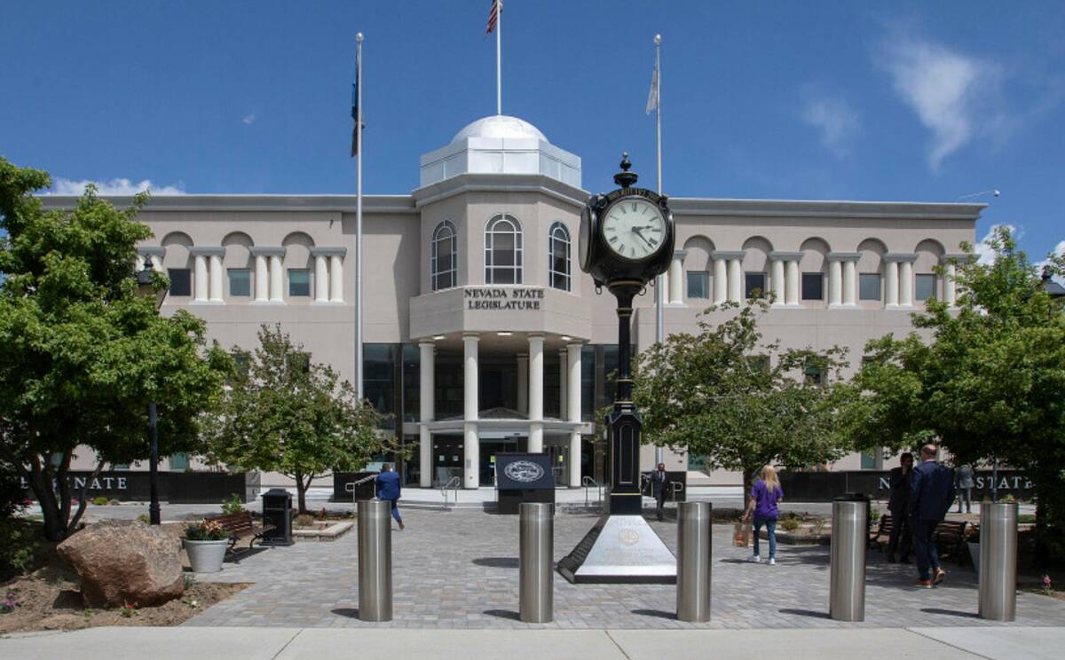 The Nevada Legislature building in Carson City on Tuesday, May 30, 2023. (AP Photo/Tom R. Smedes)