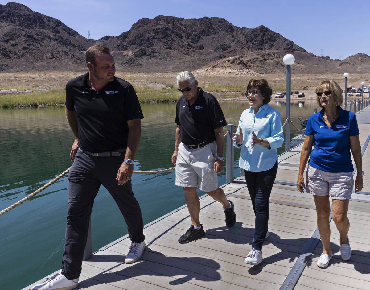 Bruce Nelson, left, director of operations at Las Vegas Boat Harbor, Bob Gripentog, president, ...