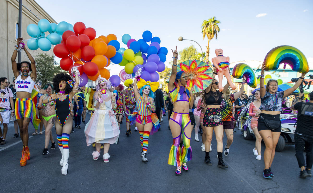 The House of Yes Gay Pride parade moves down South 7th Street during day two of Life is Beautif ...
