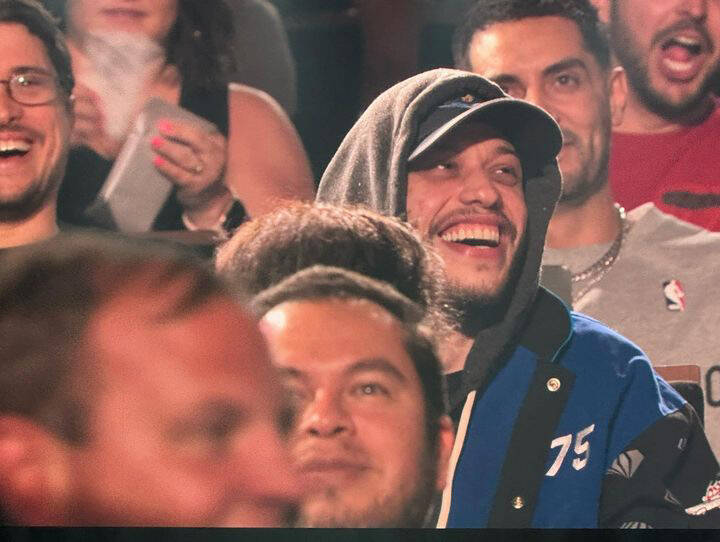 Pete Davidson is shown at David Blaine's "In Spades" show at Resorts World Theater on Friday, J ...