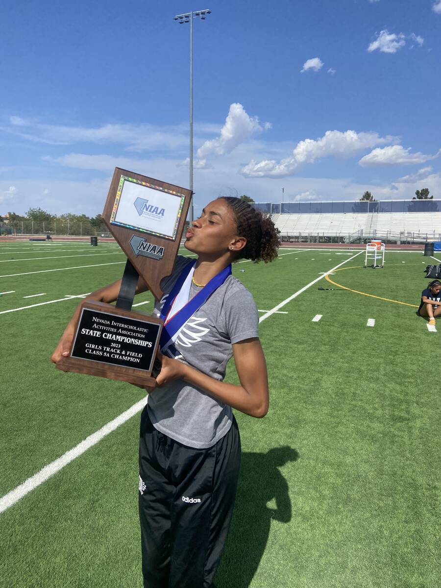 Liberty's Jayden Lopes is a member of the Nevada Preps All-Southern Nevada girls track and fiel ...