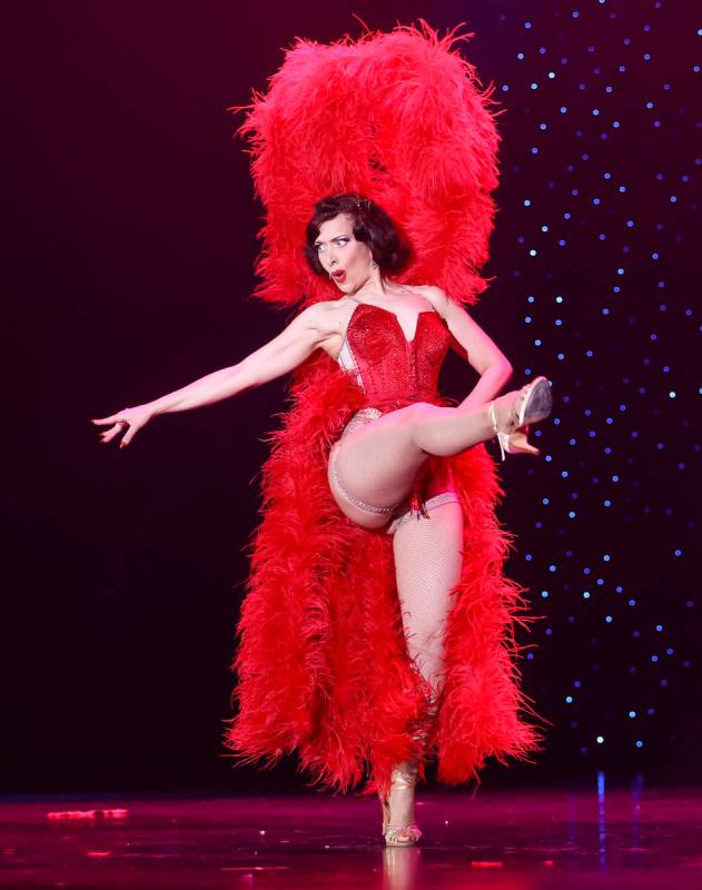 Ginevra Joyce, of Rome, competes for best debut during the annual Tournament of Tease competiti ...