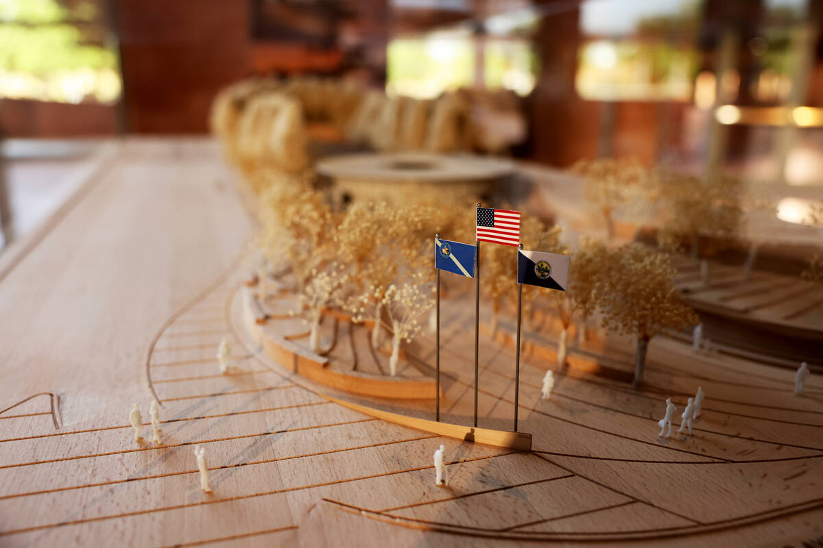 A model by SWA Group, one of five finalists for the permanent 1 October Memorial commemorating ...