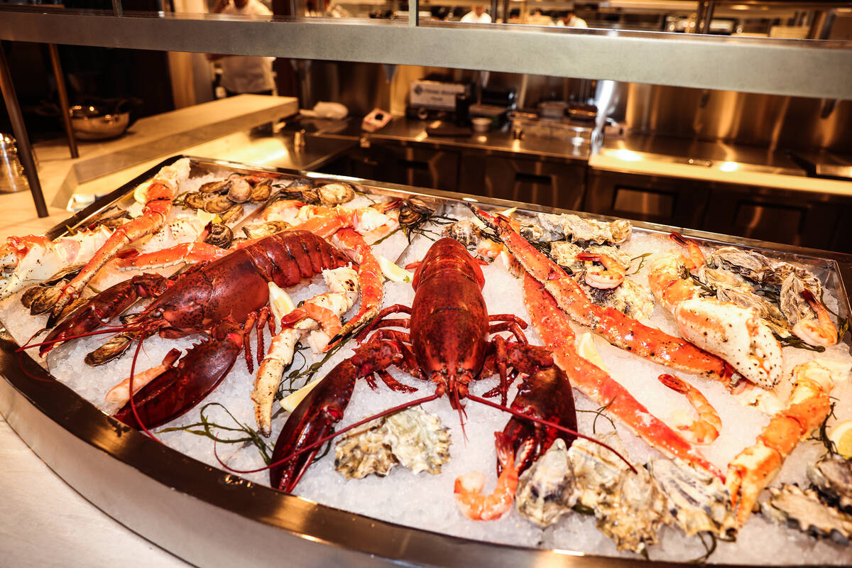The Raw Bar at Ocean Prime, an upscale seafood and steakhouse restaurant chain, on the Strip in ...