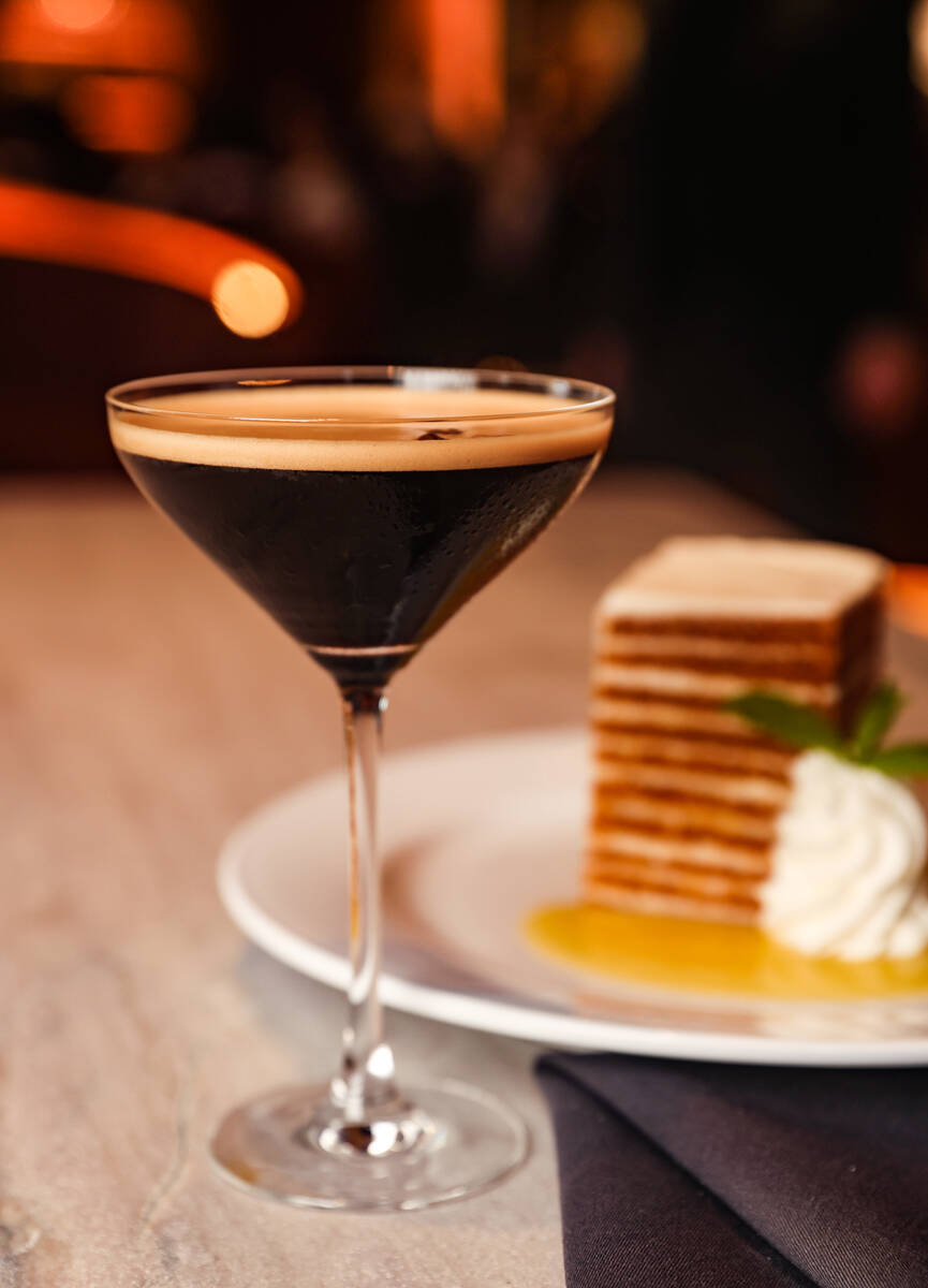 The Espresso Martini, made of Grey Goose Vodka, Vanilla de Madagascar, espresso, and café ...