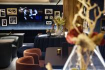 The lounge at Ocean Prime, an upscale seafood and steakhouse restaurant chain, on the Strip in ...