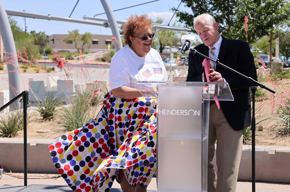 Deborah “Dee” Evans with Juneteenth Nevada and the National Juneteenth Observance ...