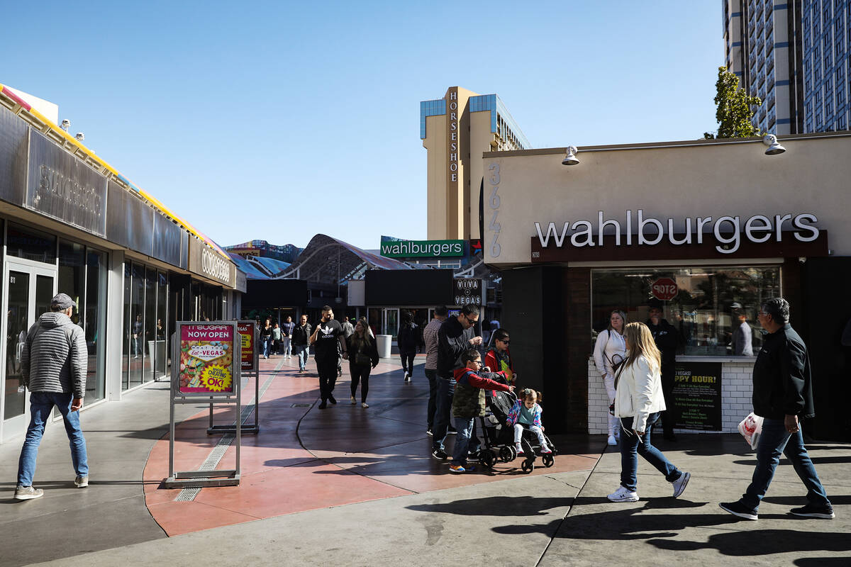 The Grand Bazaar Shops on the Strip in Las Vegas in February 2023. (Rachel Aston/Las Vegas Revi ...