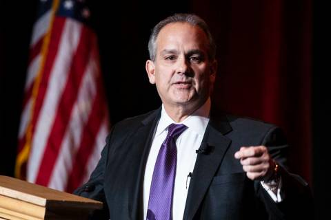 Clark County School District (CCSD) Superintendent Dr. Jesus Jara delivers his 2022 State of th ...