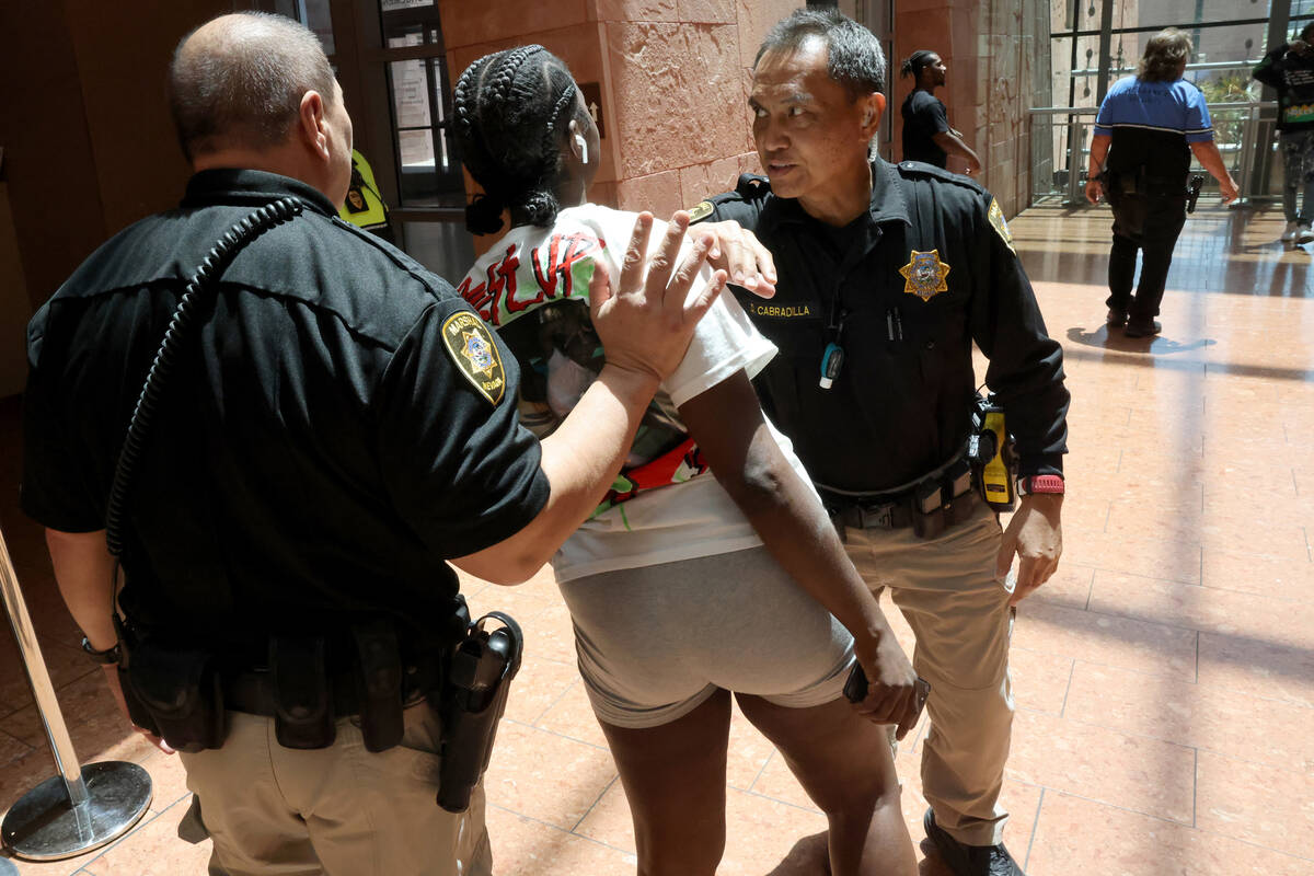 Marshals keep the family of victim Charles Vailes Jr. from the family of defendant Jcahoyl Duck ...