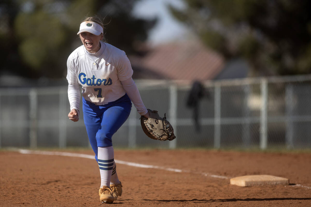 Green Valley’s Aspyn Beattie is a member of the Nevada Preps All-Southern Nevada softball tea ...