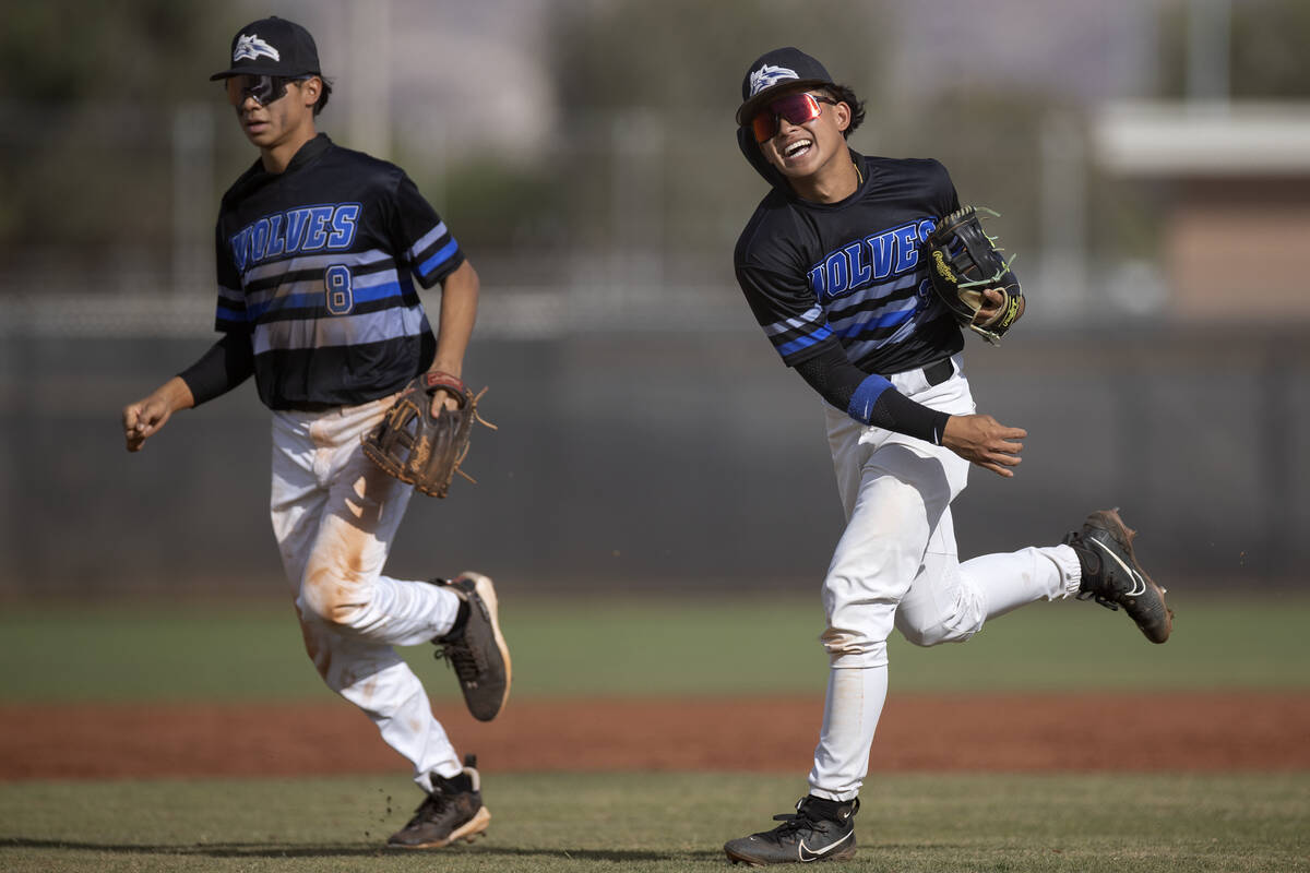Basic’s Ty Southisene, right, is a member of the Nevada Preps All-Southern Nevada baseball te ...