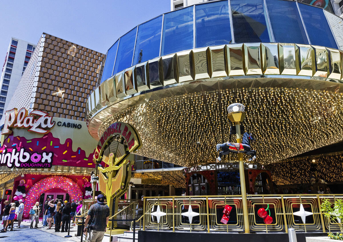 Carousel Bar is seen at the Plaza hotel and casino, on Thursday, June 8, 2023, in downtown Las ...