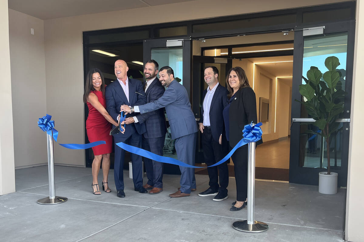 A ribbon cutting ceremony was held Thursday for the Queensridge Medical Office Building in Summ ...