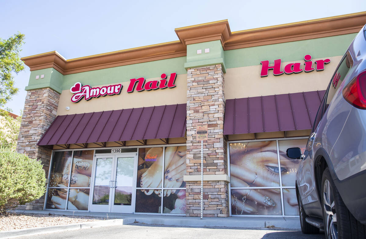 Amour Nails and Hair Studio along Boulder Highway on Thursday, June 8, 2023, in Henderson. (Dan ...