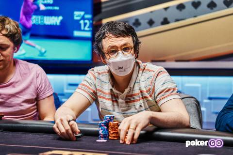 Isaac Haxton at a U.S. Poker Open event at the PokerGO studio in Las Vegas in April 2023. (Enri ...