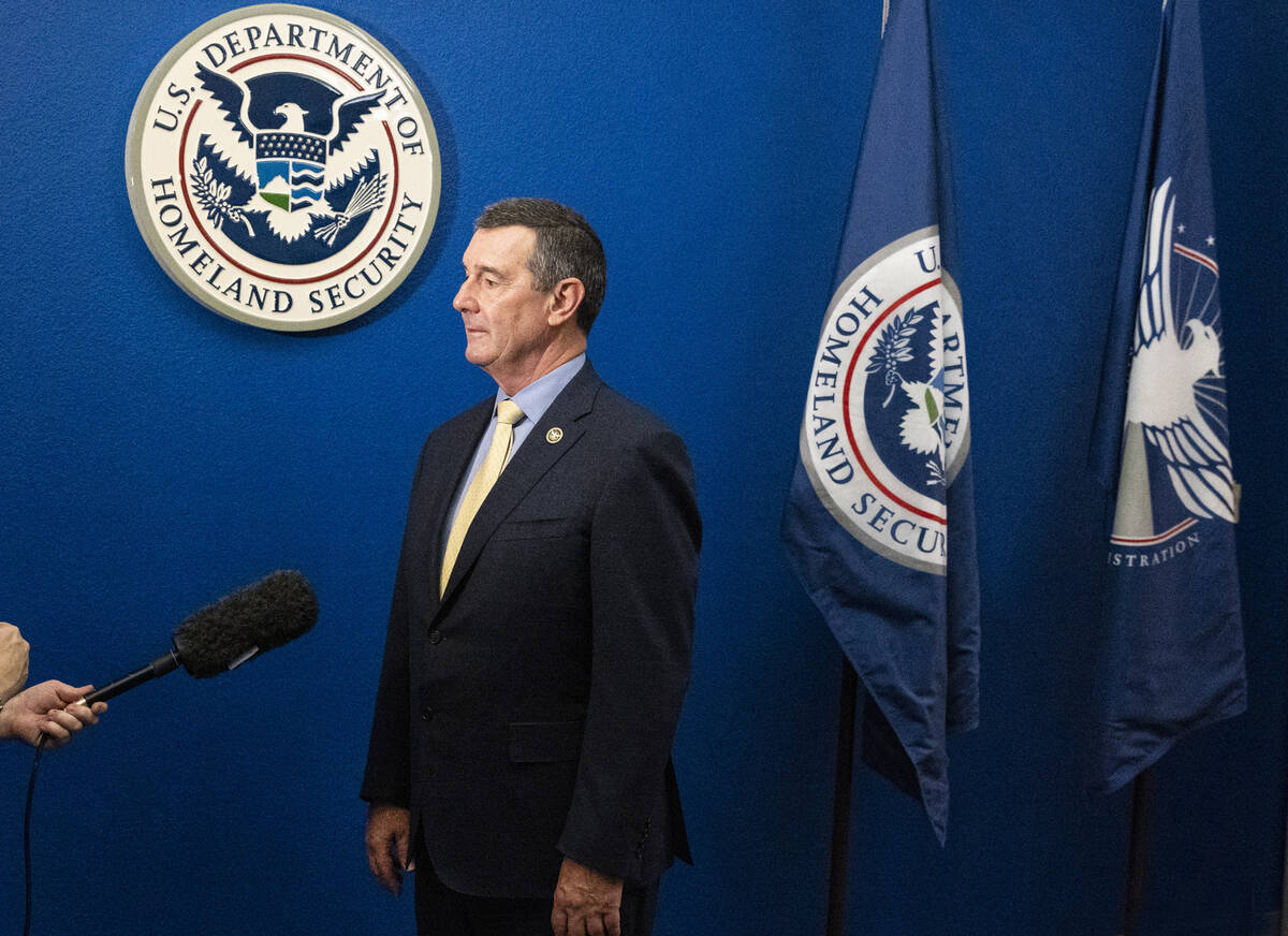 David Pekoske, administrator for the Transportation Security Administration (TSA), addresses th ...