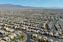 An aerial view of the Providence housing development near Knickerbocker Park in Las Vegas on Tu ...