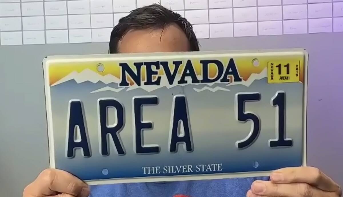 Las Vegas Nevada Centennial License Plate