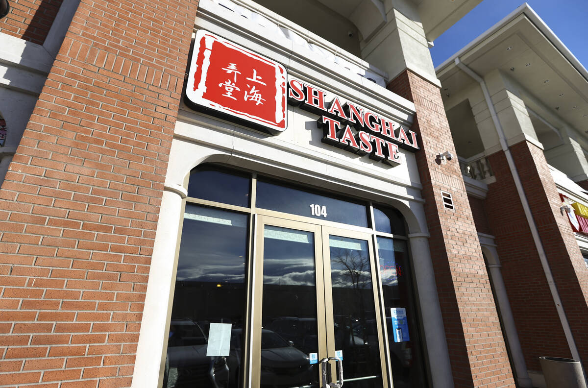 An exterior view of ShangHai Taste in Chinatown's Shanghai Plaza in Las Vegas on Monday, Dec. 2 ...