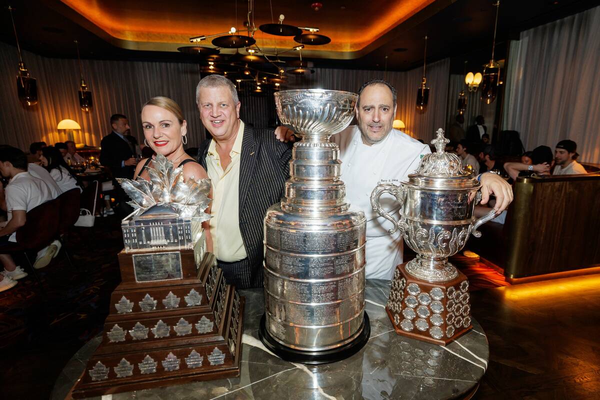 Circa co-owner Derek Stevens is shown with his wife, Nicole and Chef Barry Dakake with the Stan ...