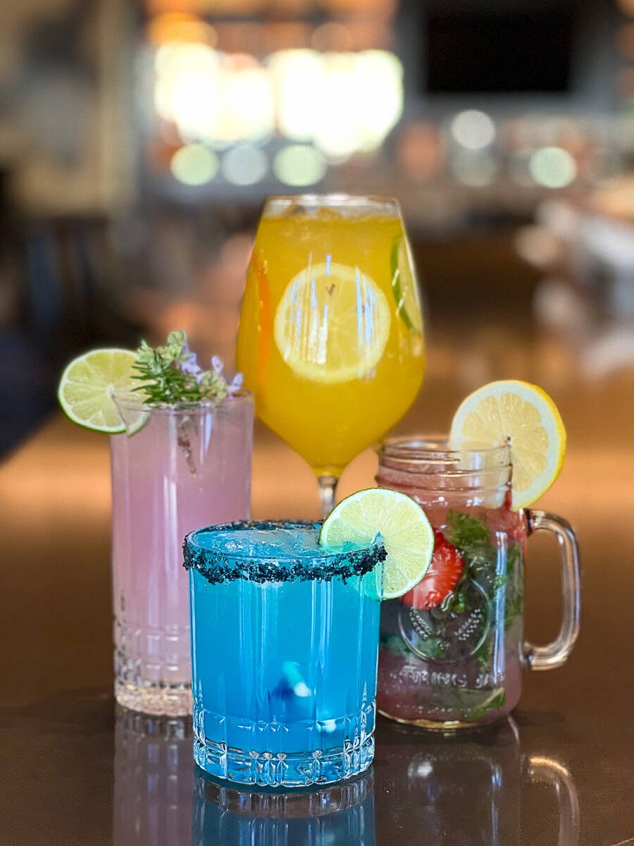 Mixed drinks from the summer 2023 cocktail selection at Hawthorn Grill in the JW Marriott Resor ...