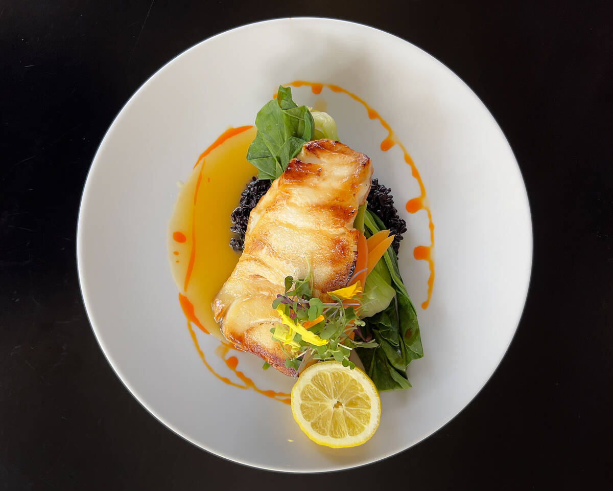 Miso-glazed salmon is on the summer 2023 menu at Hawthorn Grill in the JW Marriott Resort in Su ...