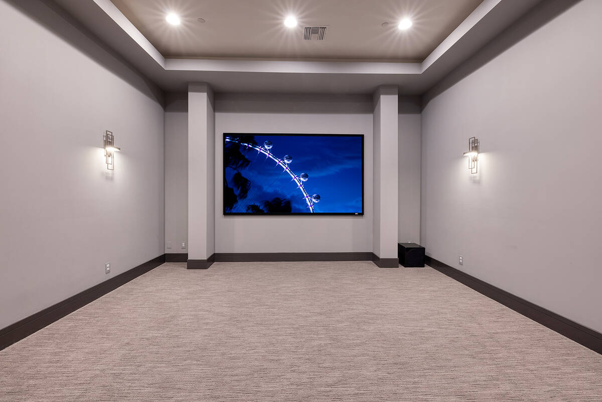 The home theater. (Douglas Elliman of Nevada)