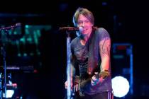 Keith Urban performs a sound check before his show at the Colosseum in March 2022 on the Strip. ...