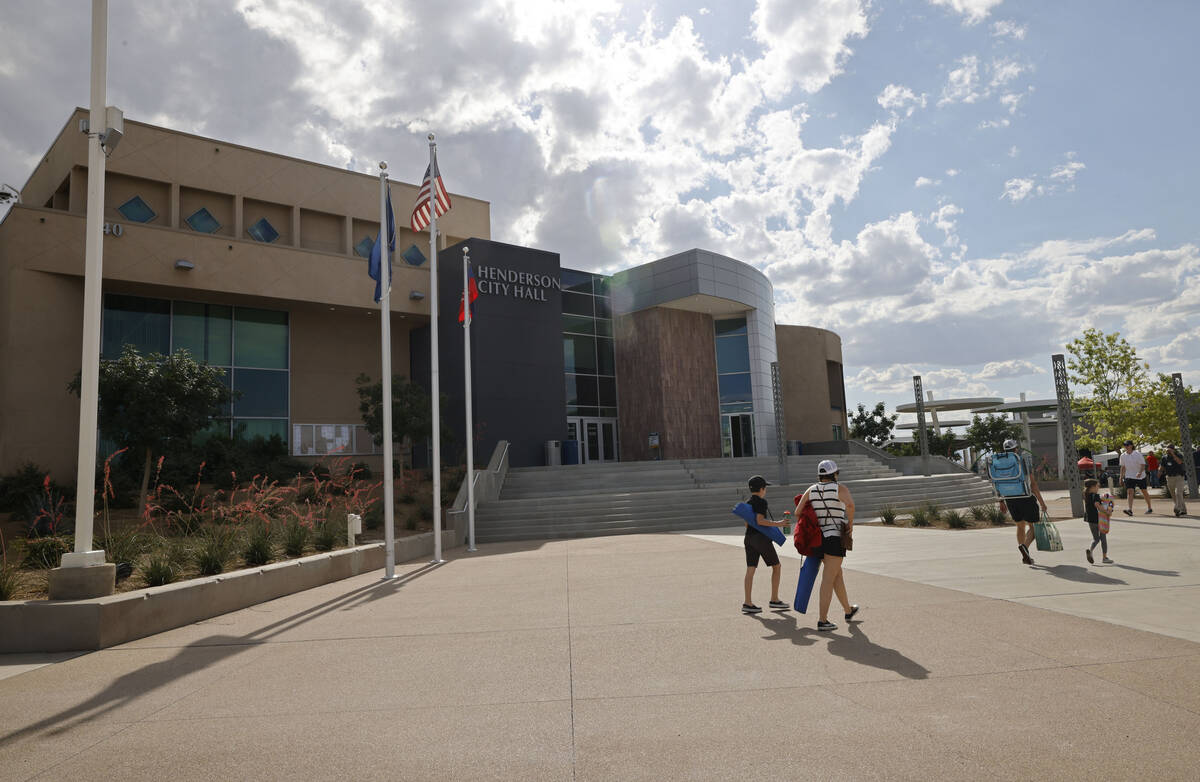 Henderson City Hall is seen on June 8, 2023. (Chitose Suzuki/Las Vegas Review-Journal) @chitose ...