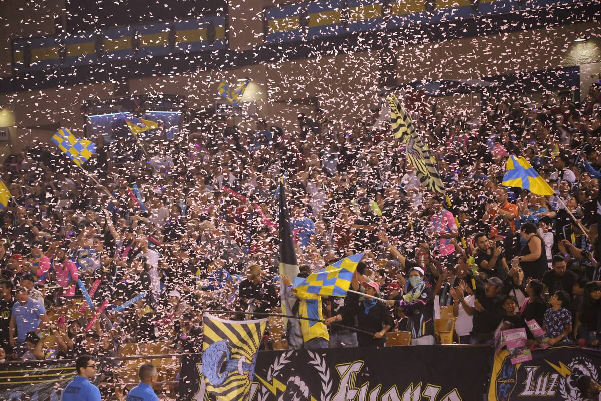 Confetti rains down on fans at a Lights game in an undated photo. (Lights FC)