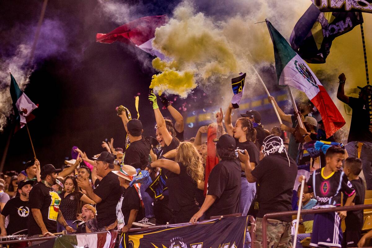 Fans celebrate amid colored smoke at a Lights game in an undated photo. (Lights FC)