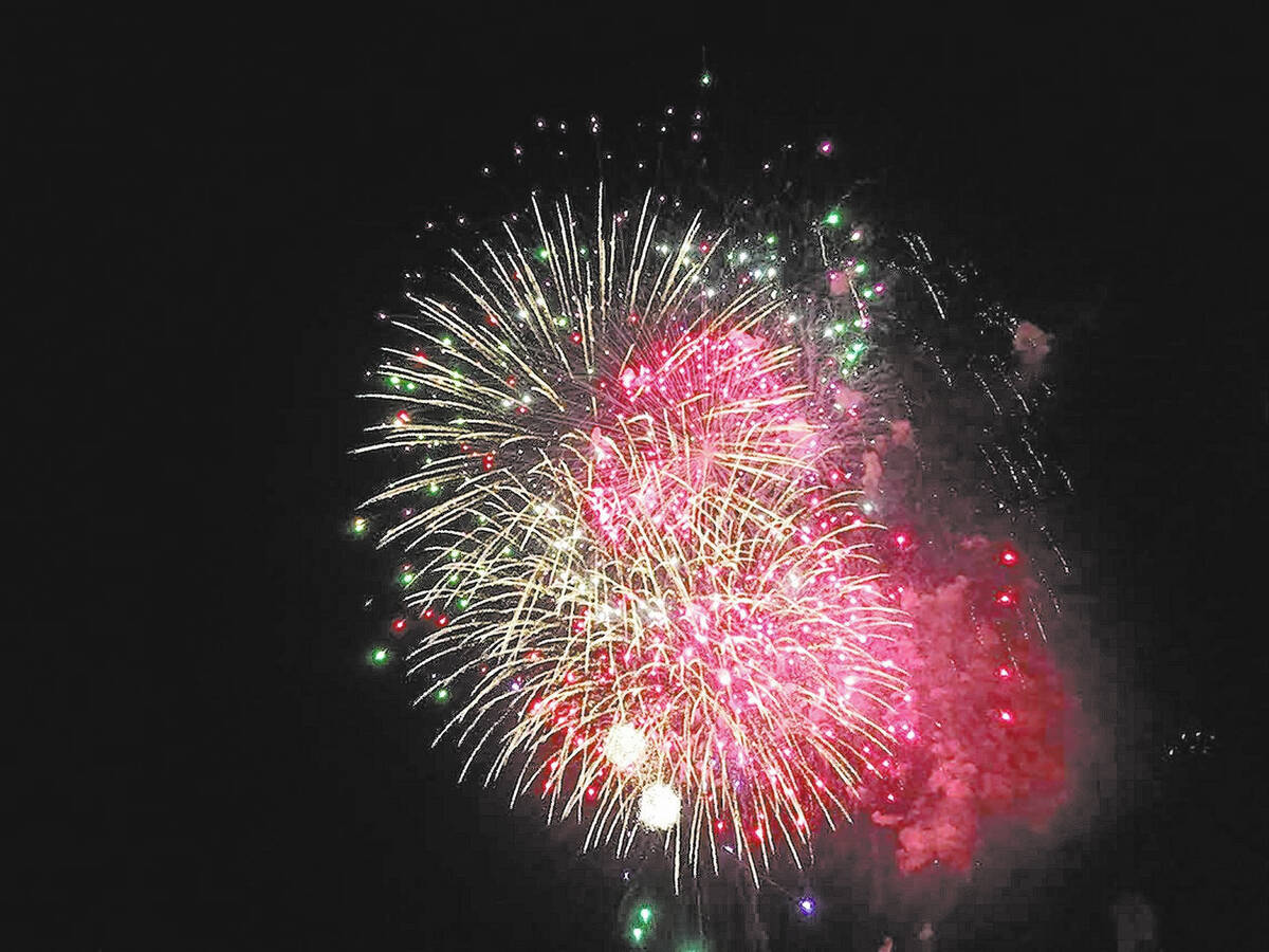 Fireworks lit up the sky above Veterans' Memorial Park on Saturday night to conclude the 67th a ...