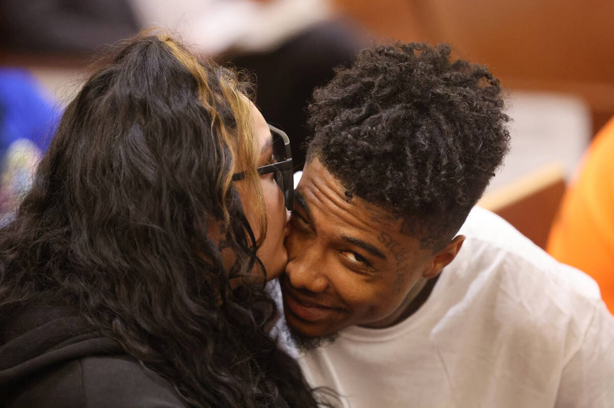 Johnathan Jamall Porter, also known as the rapper Blueface, waits in court at the Regional Just ...