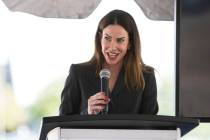 Maureen Schafer, president and CEO of Nevada Health & Bioscience Corp., speaks during a groundb ...
