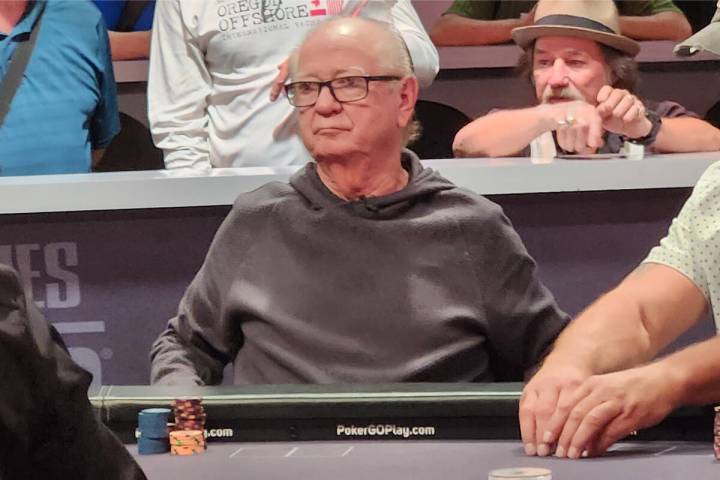 Billy Baxter competes at the final table of the World Series of Poker’s $1,000 buy-in Seniors ...